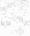 Cylinder Head Gasket Set - Valve Intake Manifold Valves Diagram and Parts List for 441677-0112-B1  Briggs and Stratton Engine
